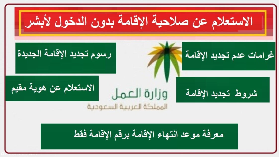 قرارات وزارة العمل السعودية حول تجديد الإقامة